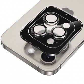 Apsauga Titanium "Hofi Camring Pro+" telefono kamerai iPhone 15 Pro / 15 Pro Max 