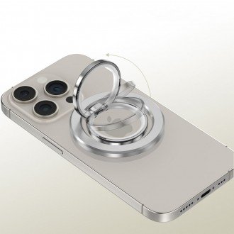 Sidabrinis universalus žiedas "Tech-Protect MMR300 Magsafe Phone Ring" 