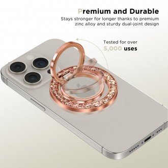 Rožinio aukso universalus žiedas "Tech-Protect MMR200 Magsafe Phone Ring" 