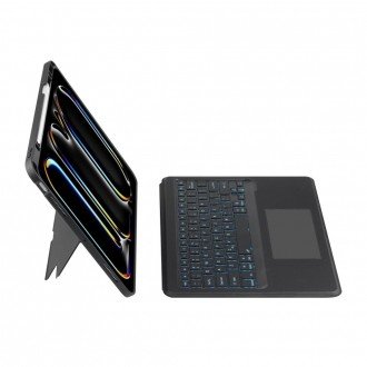 Juodas atverčiamas dėklas su klaviatūra "Tech-Protect Scmag Pen + Keyboard skirtas iPad Pro 13 7 / 2024 
