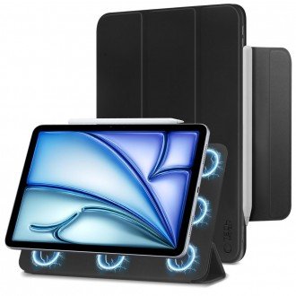 Juodas atverčiamas dėklas "Tech-Protect Smartcase Magnetic" planšetei iPad Air 10.9 4 / 5 / 2020-2022 / 11 6 / 2024