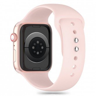 Rožinės spalvos apyrankė "Tech-Protect Silicone" laikrodžiui Apple Watch 4 / 5 / 6 / 7 / 8 / 9 / SE (38 / 40 / 41 MM)