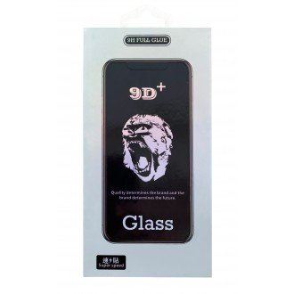 Juodais krašteliais apsauginis grūdintas stiklas "9D Gorilla" telefonui iPhone 15 Pro Max