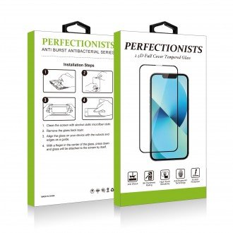 LCD apsauginis stikliukas "2.5D Perfectionists" telefonui Samsung Galaxy S24 Ultra lenktas juodais krašteliais