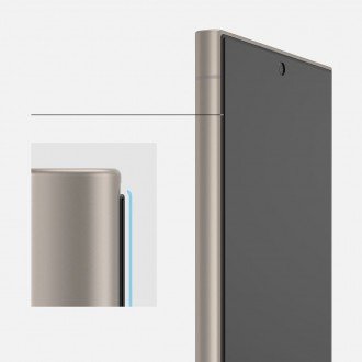 Privatumo suteikiantis apsauginis stikliukas (2vnt.) su montavymo rėmeliu "Ringke Easy Slide Privacy" telefonui Samsung Galaxy S24 Ultra