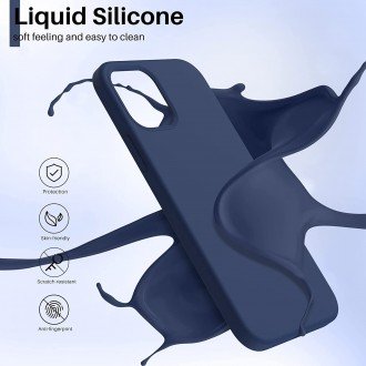 Mėlynas dėklas "Liquid Silicone 1.5mm" telefonui iPhone 13 Pro 