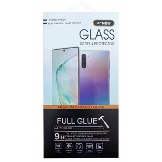 Apsauginis grūdintas stiklas ''5D Cold Carving'' telefonui Huawei P30 Lite  (lenktas/juodais krašteliais)