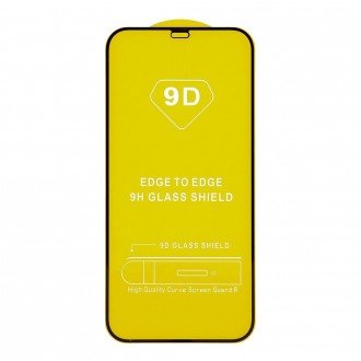 Juodas apsauginis grūdintas stiklas 5D "Full Glue" telefonui Huawei P30