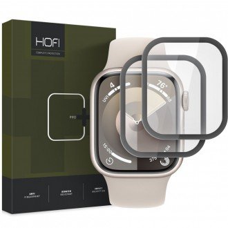 Apsauginis stiklas ''Hofi Hybrid Pro+" (2 vnt.) laikrodžiui Apple Watch 7 / 8 / 9 (41 MM)