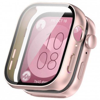 Rožinis dėklas "Tech-Protect Defense360" laikrodžiui Huawei Watch Fit 3