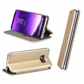 Auksinis atverčiamas dėklas "Book Elegance" telefonui Samsung Galaxy S24