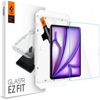 Apsauginis stiklas "Spigen Glas.Tr ”EZ FIT” su montavimo rėmeliu planšetei iPad Air 13 2024