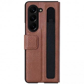 Rudas atverčiamas dėklas "Nillkin Aoge Leather Case" telefonui Samsung Galaxy Z Fold 5 5G 
