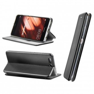 Juodos spalvos atverčiamas dėklas "Book elegance" telefonui Samsung Galaxy S24