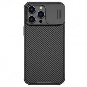 Juodas dėklas su kameros apsauga "Nillkin Camshield Pro" telefonui Google Pixel 7A 5G